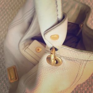 Marc by Marc Jacobs off-white leather hobo purse